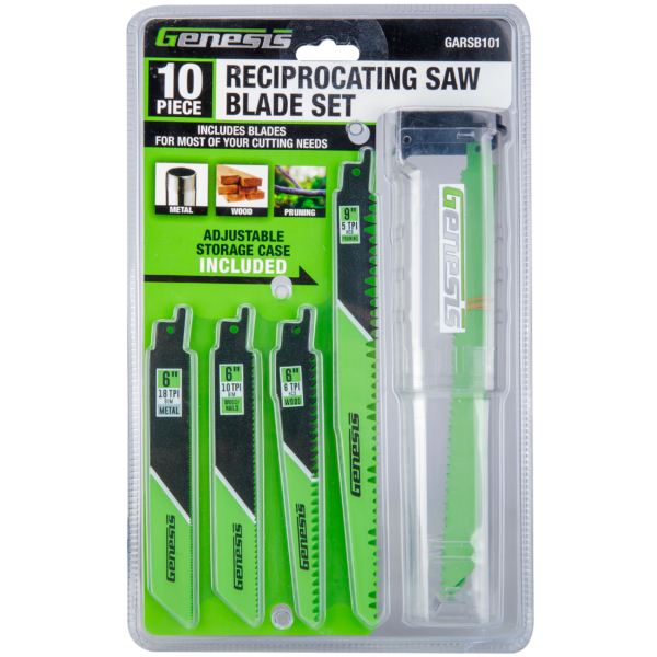 10-PIECE RECIPROCATING SAW BLADE SET